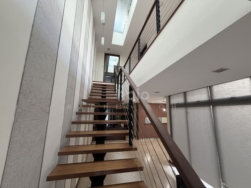 Jalan Remis semi-detached — double-volume stairwell with skylight