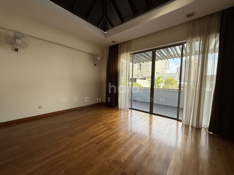 Jalan Remis semi-detached — bedroom opening to a covered balcony